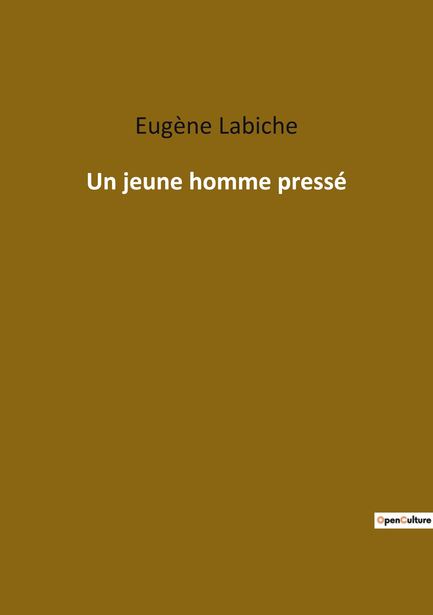 Un jeune homme pressé