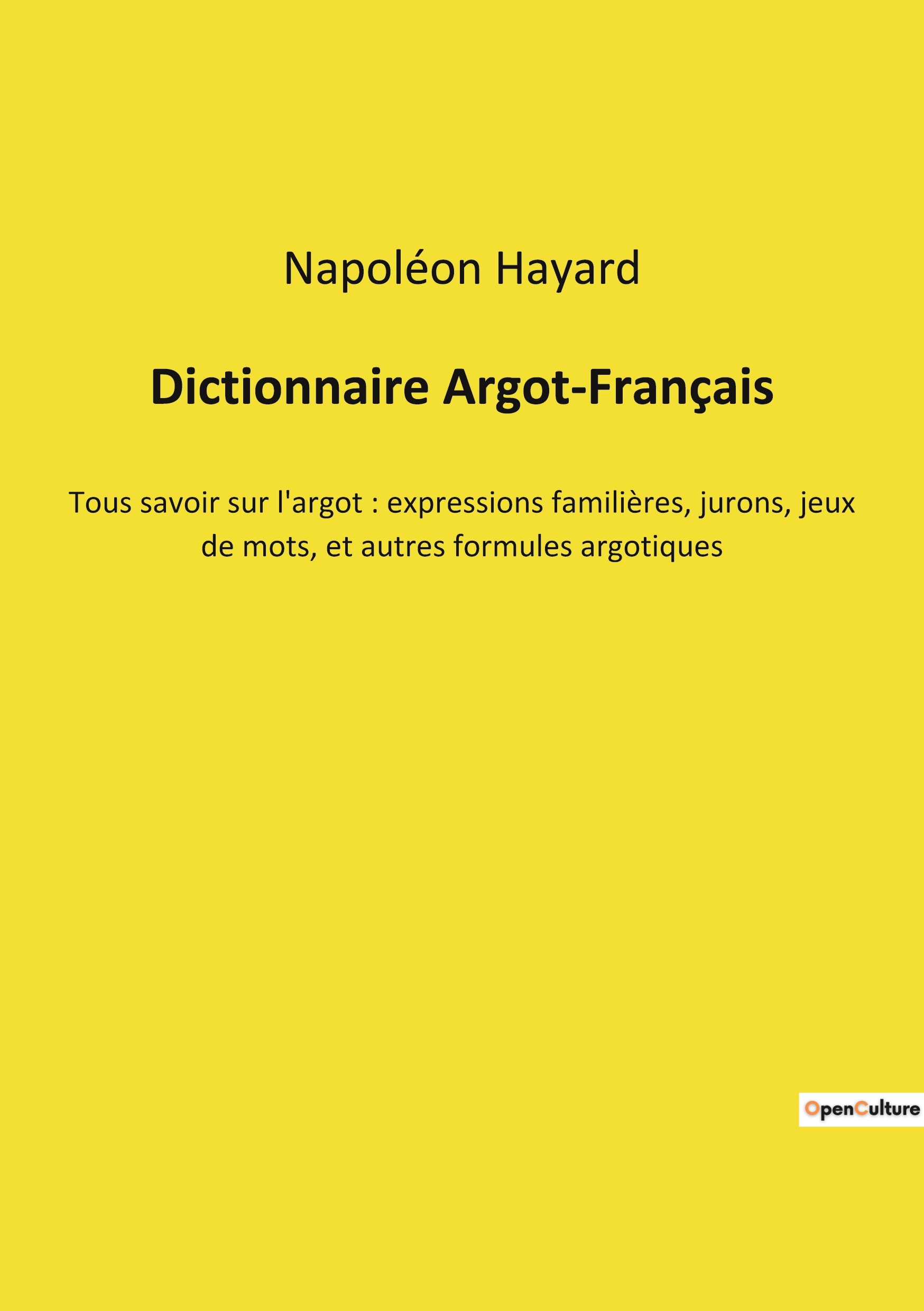 Dictionnaire Argot-Français