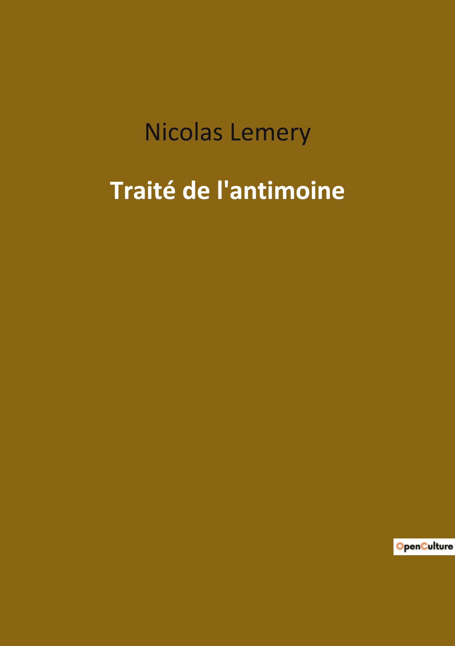 Traité de l'antimoine