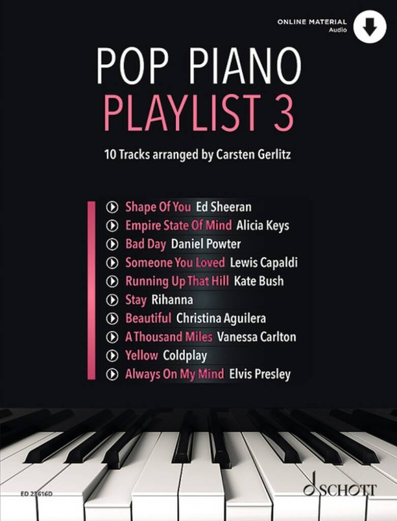 POP PIANO PLAYLIST 3 - 10 TRACKS ARRANGED BY CARSTEN GERLITZ - PIANO - SUPPORT ONLINE