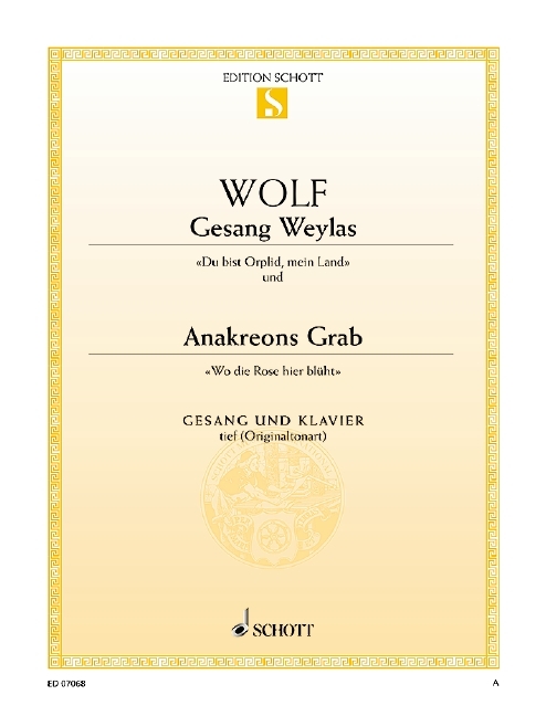 Gesang Weylas / Anakreons Grab