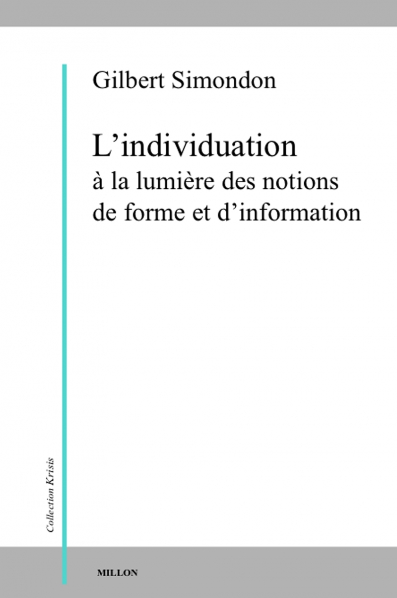INDIVIDUATION A LA LUMIERE DES NOTIONS DE FORME...