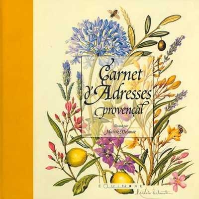 CARNET D ADRESSES PROVENCAL DELSAUTE GRAND FORMAT RELIURE TOILEE JAUNE