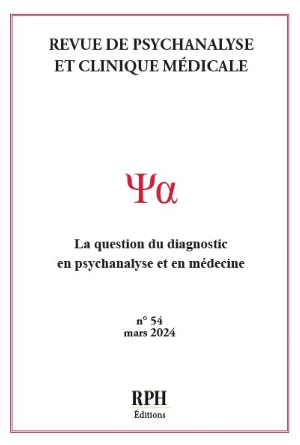 Revue de Psychanalyse et Clinique Médicale Revue n° 54