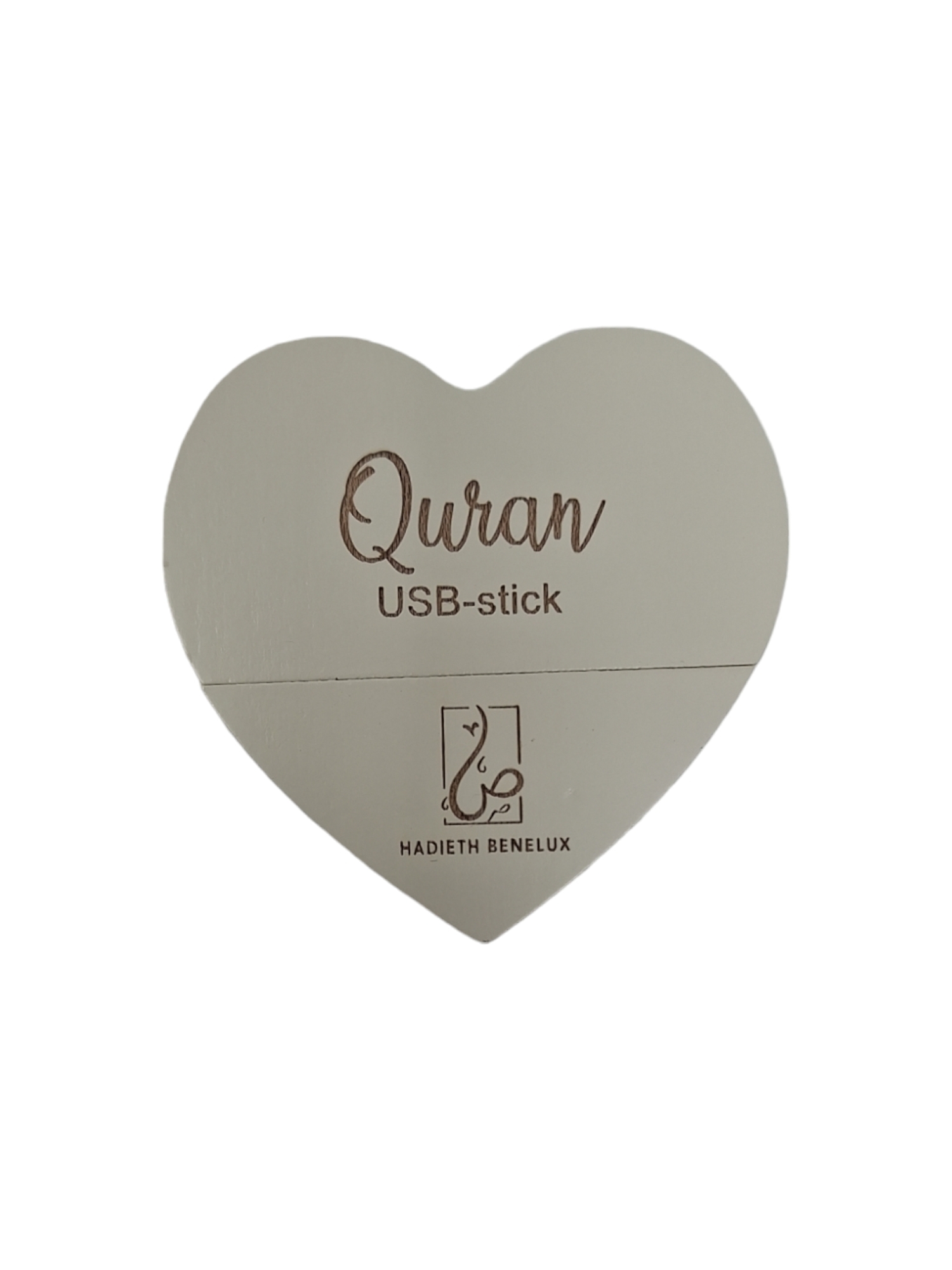 QURAN CLé USB  COEUR BEIGE
