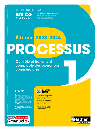 Processus 1 BTS CG 1re et 2e années (Les Processus CG) Livre + licence élève 2023