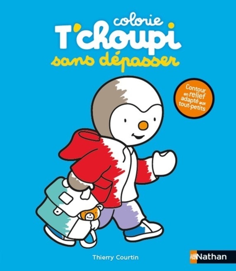 Colorie T'choupi sans dépasser (L'école)