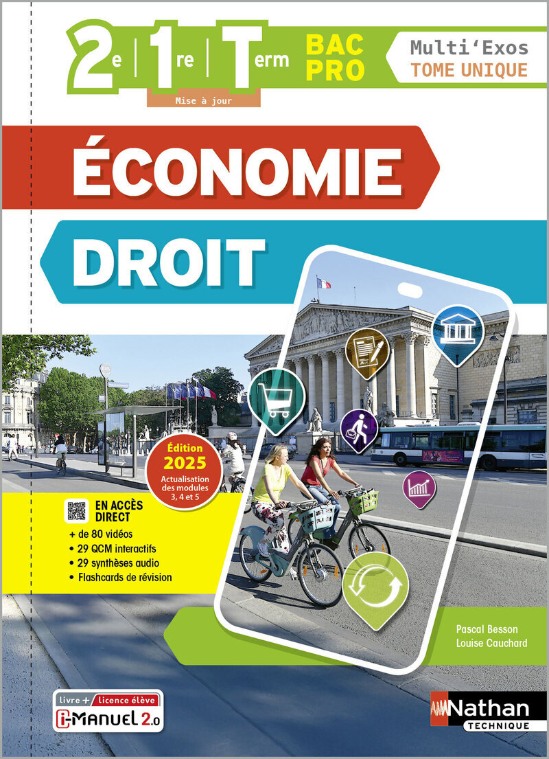 Économie-Droit - Tome unique - 2de/1re/Term Bac Pro - Coll. Multi'exos - Éd. 2025 - Livre + licence