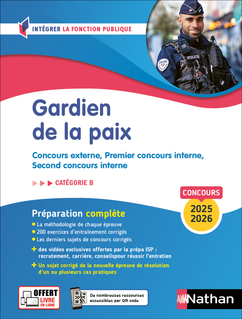 Concours Gardien de la paix - Catégorie B (Intégrer la fonction publique) 2025/2026