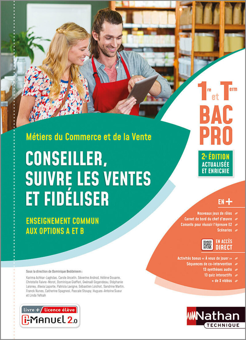 Conseiller, suivre les ventes et fidéliser - Options A/B - 1ère/Term Bac pro - Livre + licence élève 2023