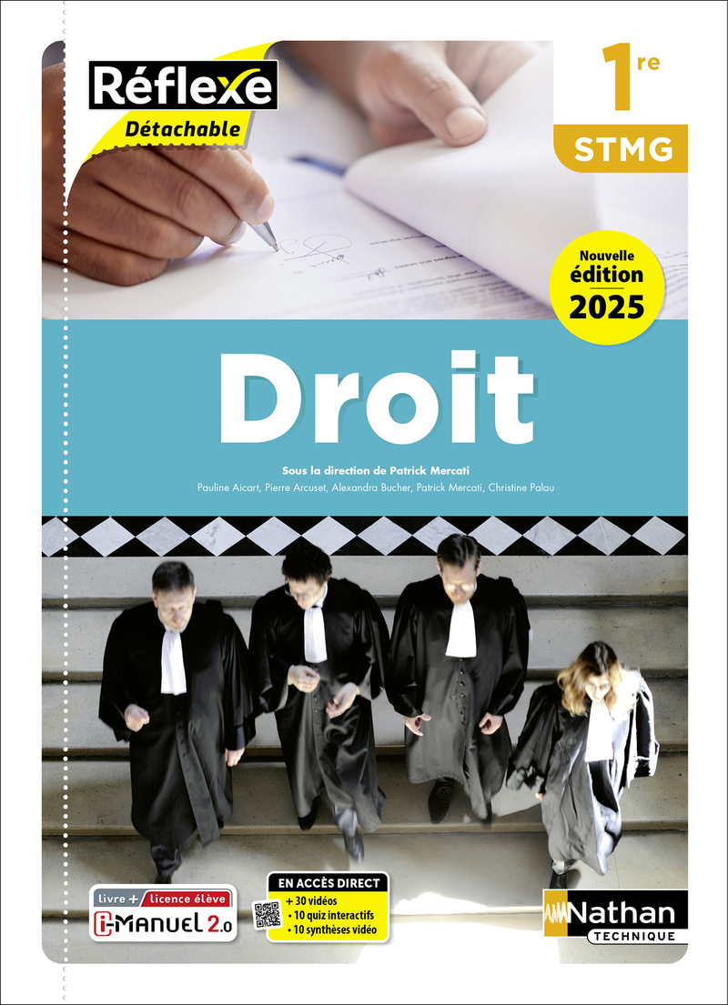Droit - 1re STMG - Coll. Réflexe - Éd. 2025 - Livre + licence