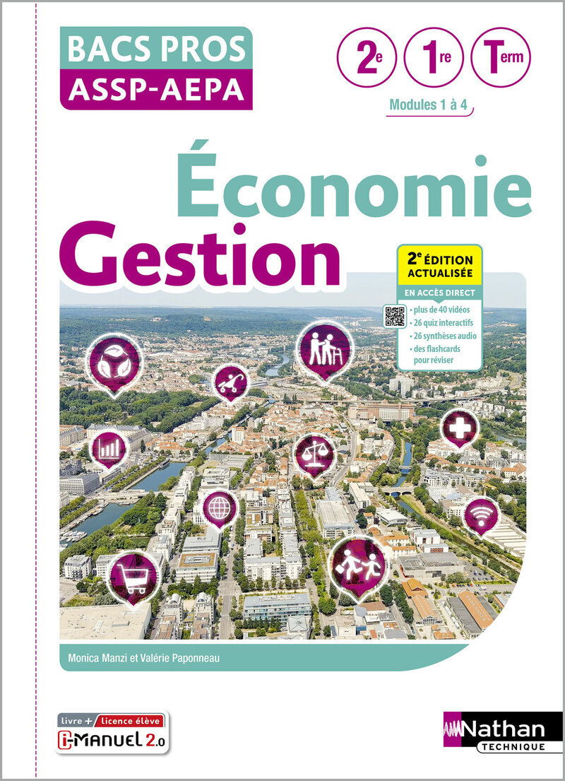 Économie-Gestion - 2de/1re/Term Bac Pro ASSP/AEPA - Éd. 2025 - Livre + licence