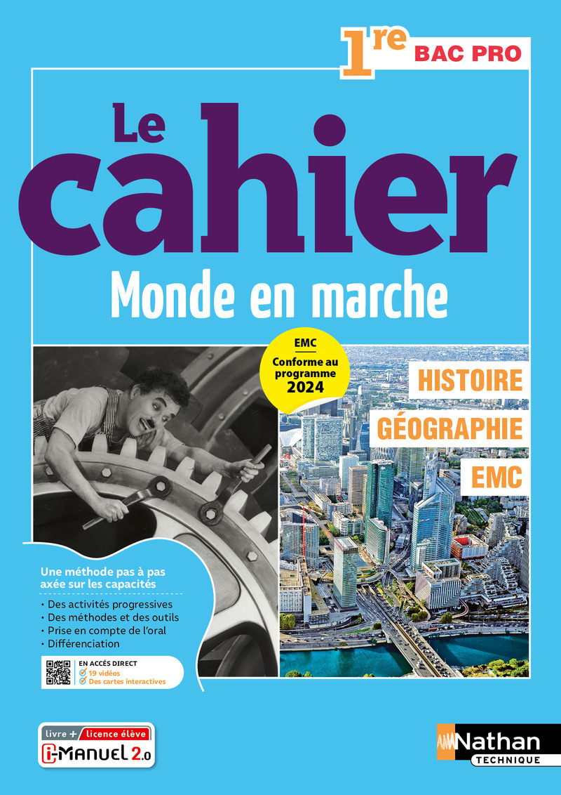 Histoire - Géographie - EMC - 1re Bac Pro - Coll. Le monde en marche - Éd. 2025 - Livre + licence