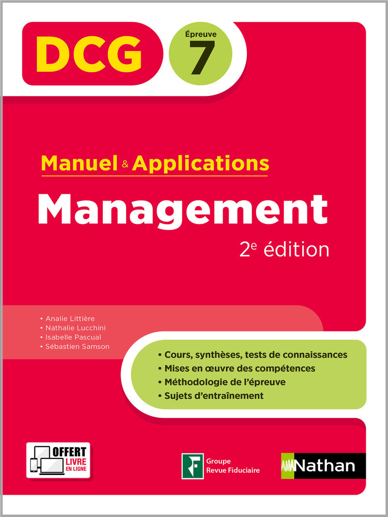 DCG - Epreuve 7 - Manuel et applications Management 2e ed - 2024