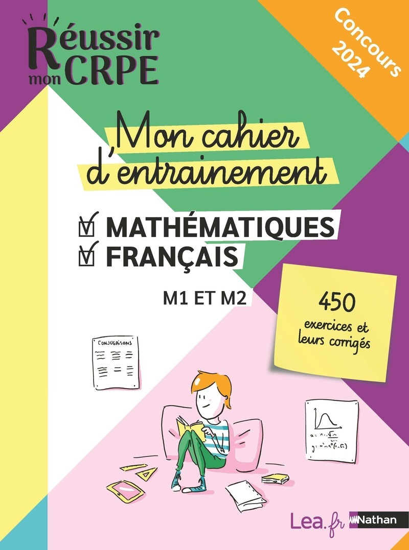Mon cahier d'entrainement Mathématiques Français - M1 M2 - Concours 2023 et 2024