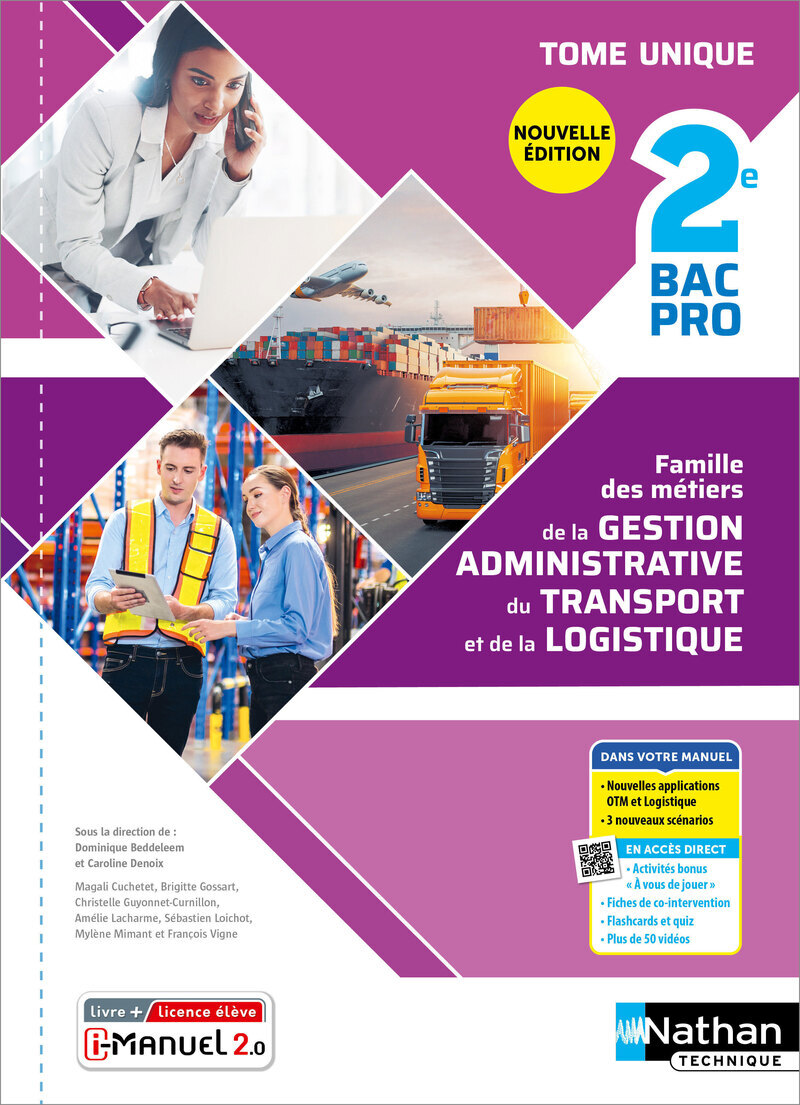 Métiers de la gestion administrative du transport de la logistique 2de Bac Pro AGOrA-OTM-Logistique - 2024 - Pochette - élève - + iManuel