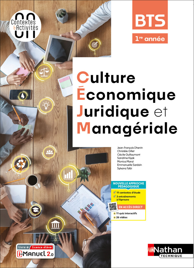 Culture économique, juridique et managériale - BTS 1re année - Coll. Contextes & Activités - Éd. 2025 - Livre + licence