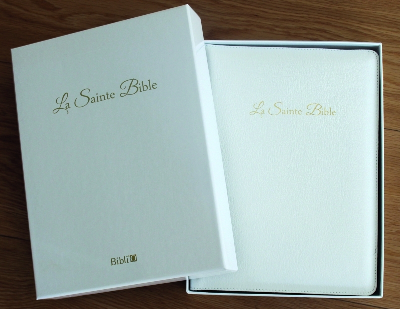 La Sainte Bible Segond 1910 - Blanc, gros caractères en coffret souple