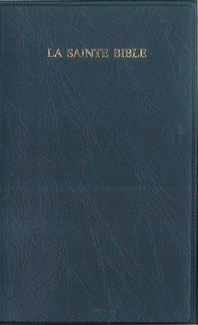La Sainte Bible Segond 1910 -bleu marine, vinyle, format compact, souple,