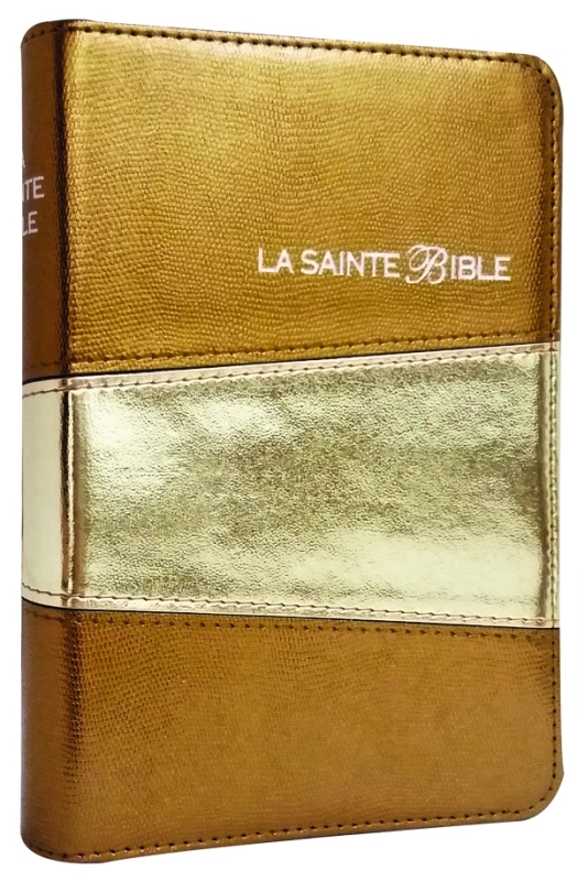 La Sainte Bible Segond 1910 - Doré, similicuir, souple, tranches or, format compact
