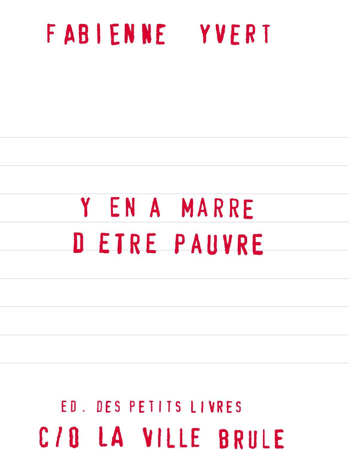 Y en a marre d'être pauvre