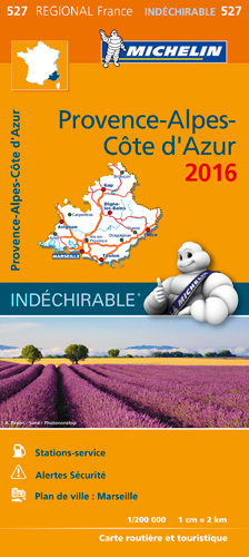 CARTE REGIONALE 527 PROVENCE ALPES COTE D'AZUR 2016