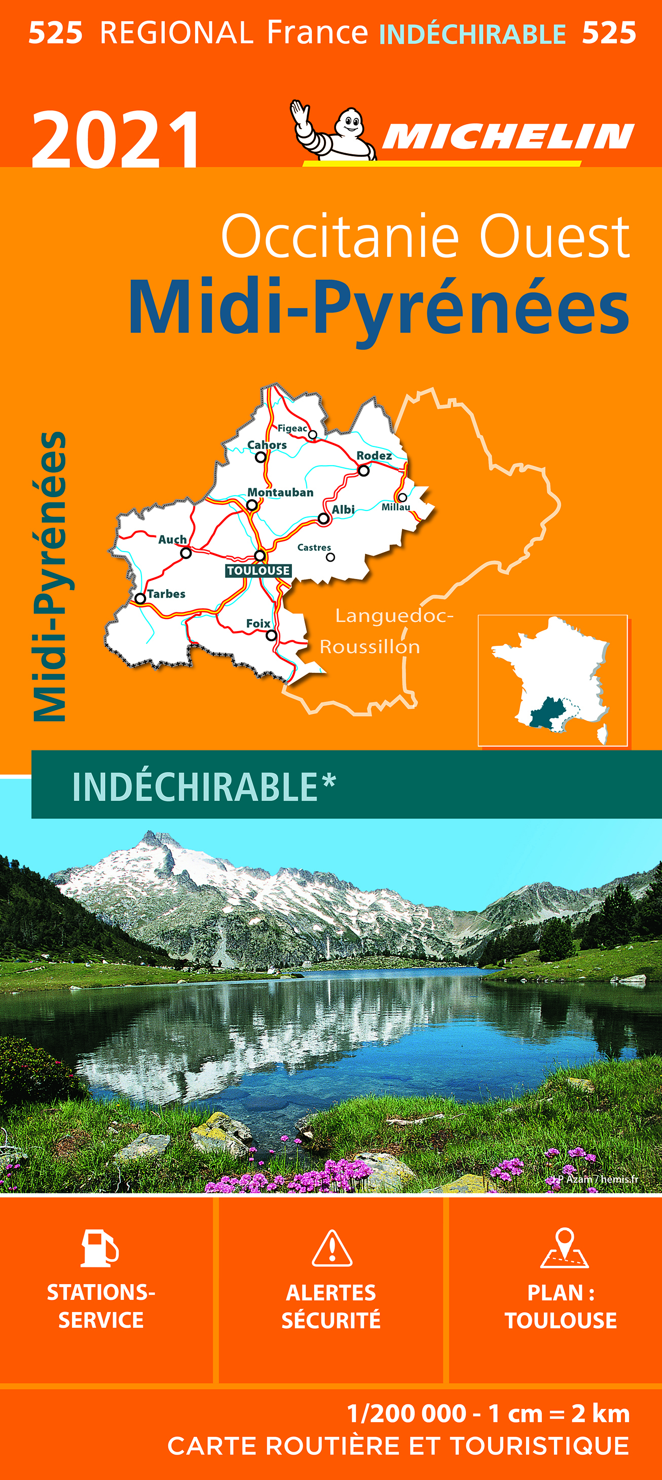 Carte Régionale Midi-Pyrénées 2021