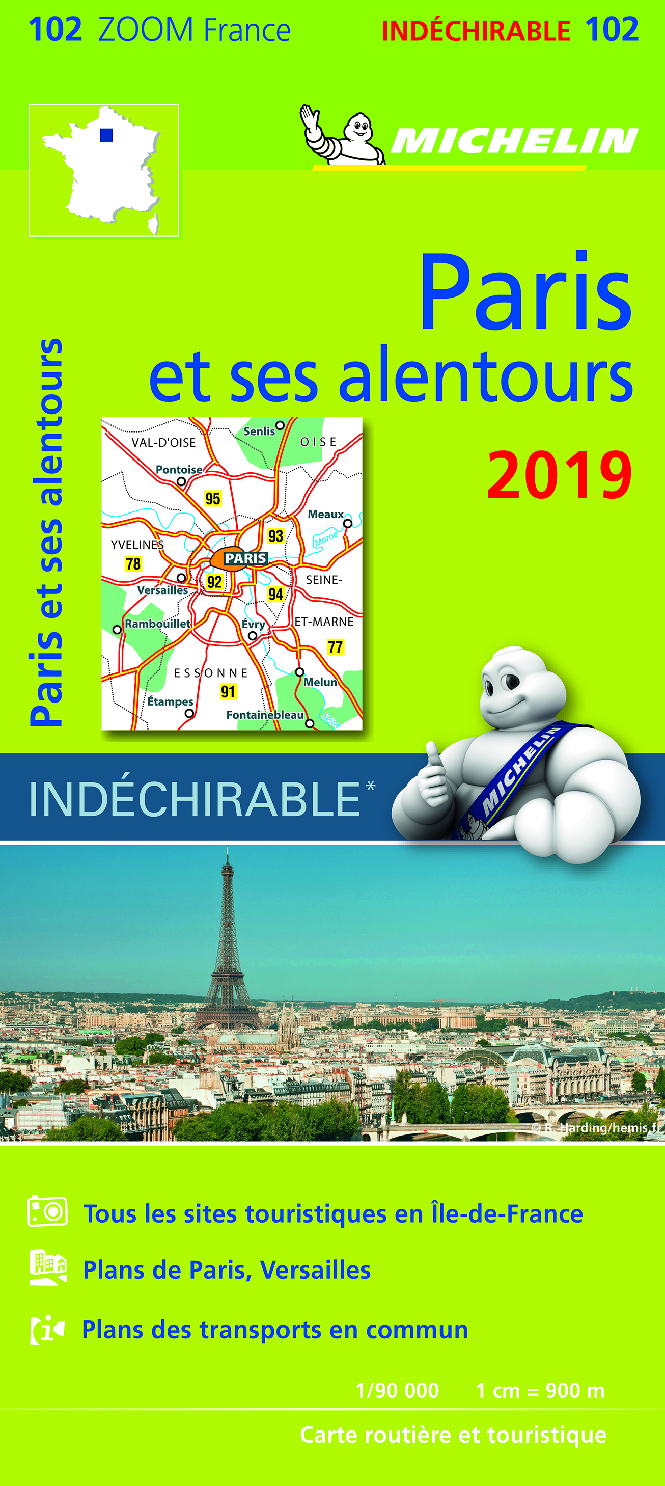 Carte Zoom Paris et ses alentours 2019