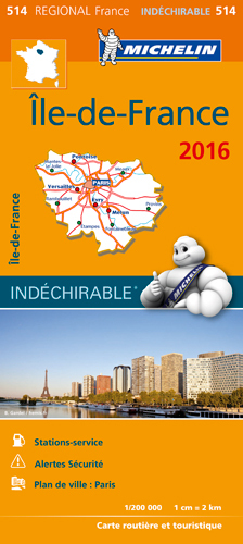 CARTE REGIONALE 514 ILE DE FRANCE 2016