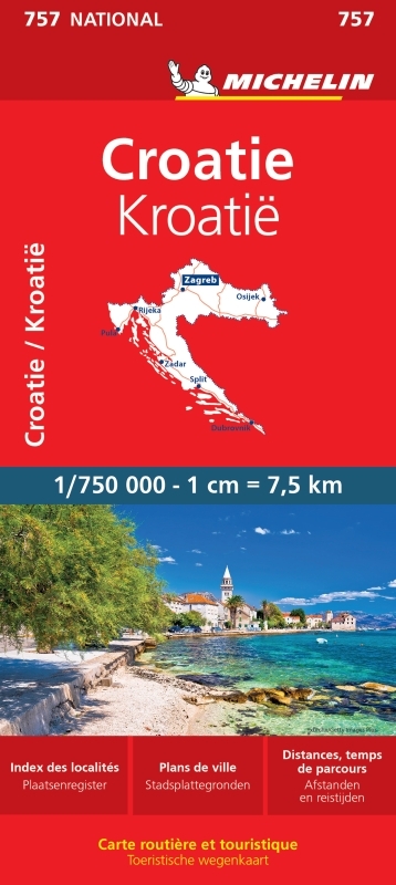 Carte Nationale Croatie / Kroatië