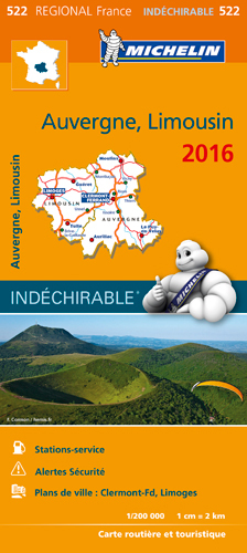 CARTE REGIONALE 522 AUVERGNE LIMOUSIN HR 2016