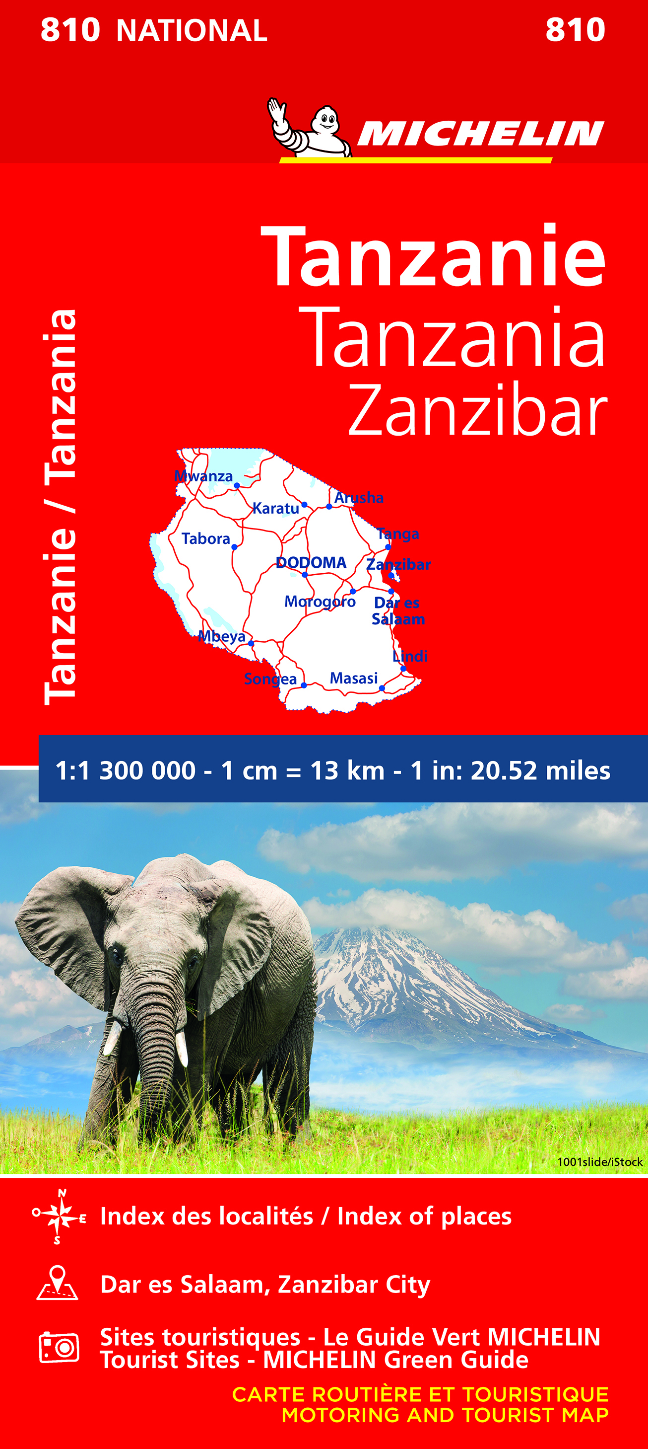 Carte Nationale Tanzanie/Tanzania-Zanzibar