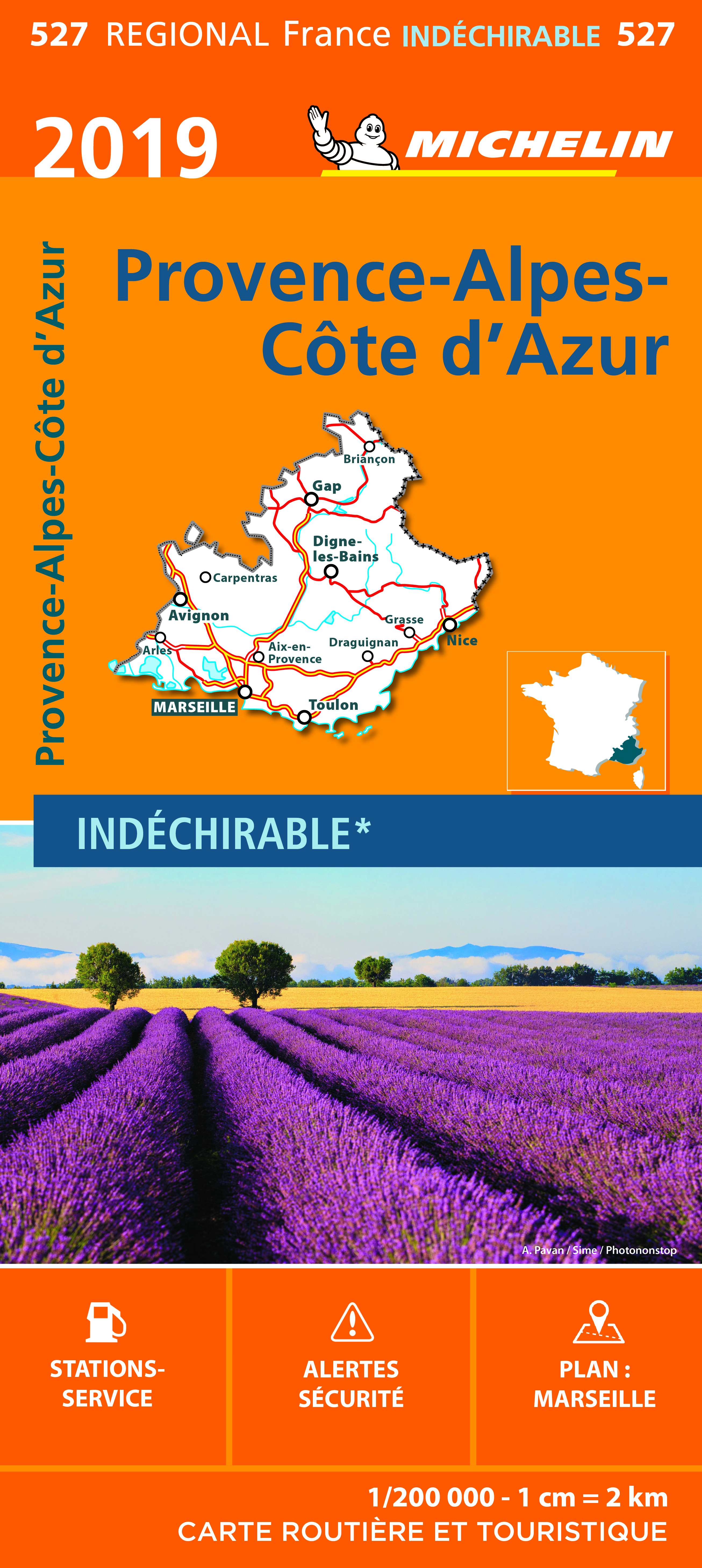 Carte Régionale Provence-Alpes-Côte d'Azur 2019