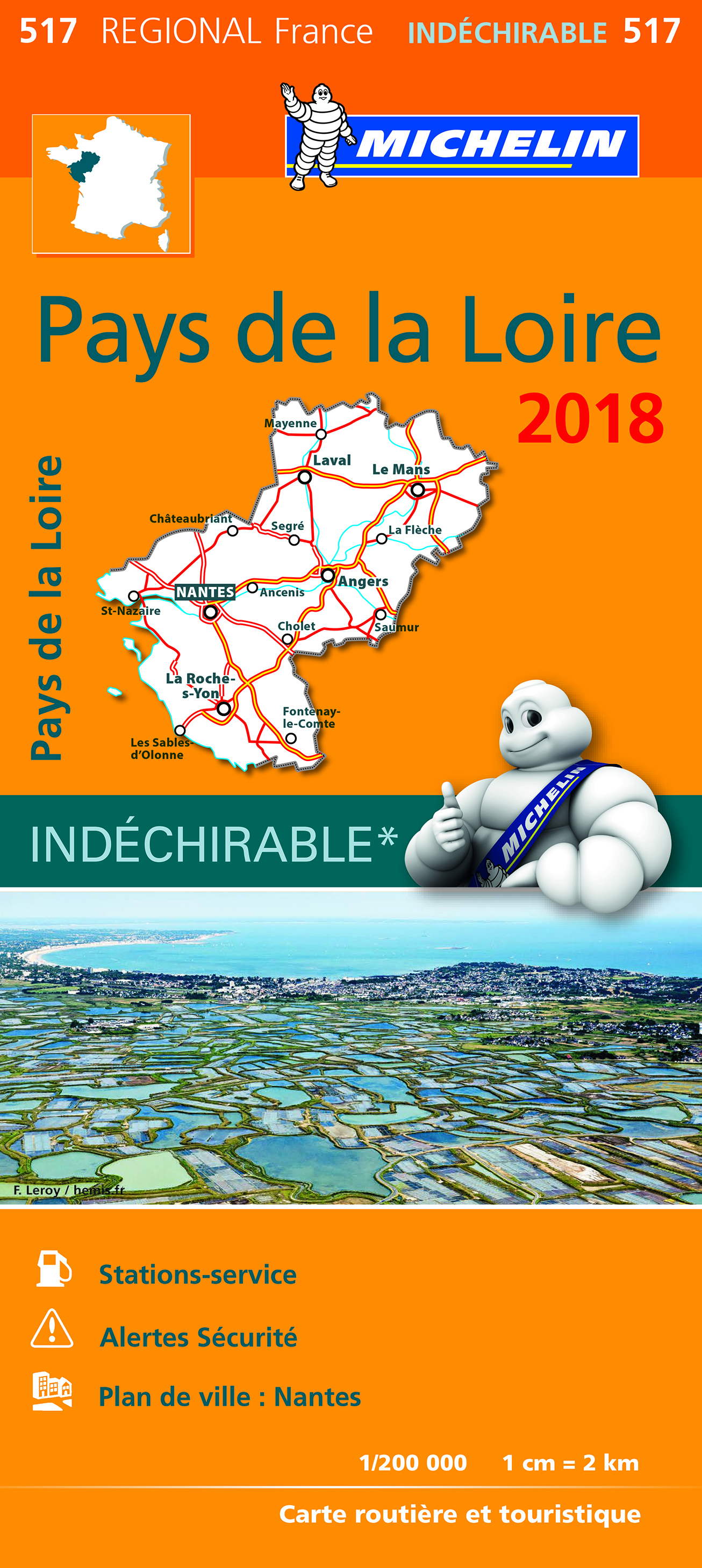 CARTE REGIONALE 517 PAYS DE LA LOIRE 2018