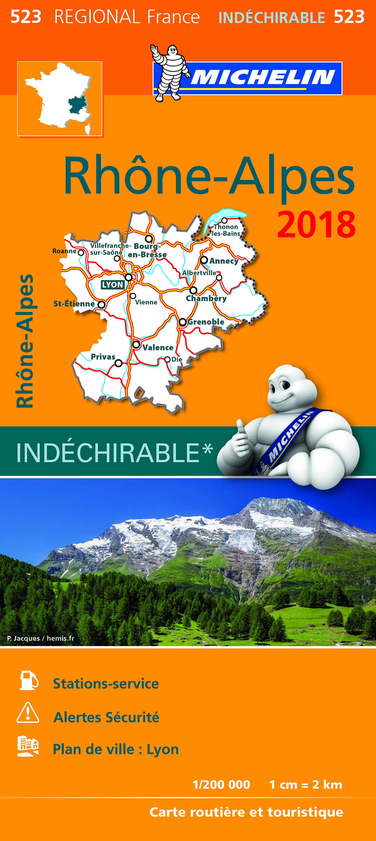 Carte Régionale Rhône-Alpes 2018