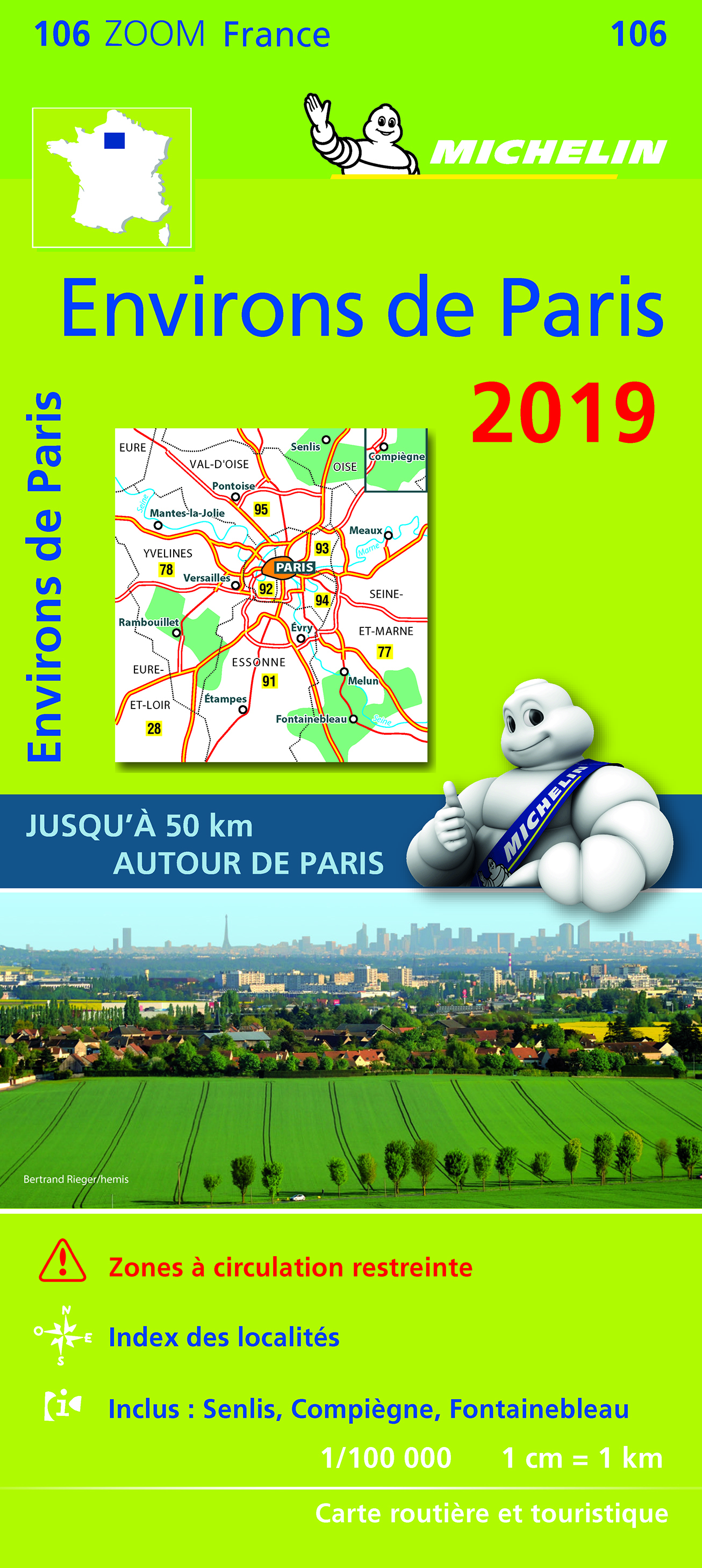 Carte Zoom Environs de Paris 2019