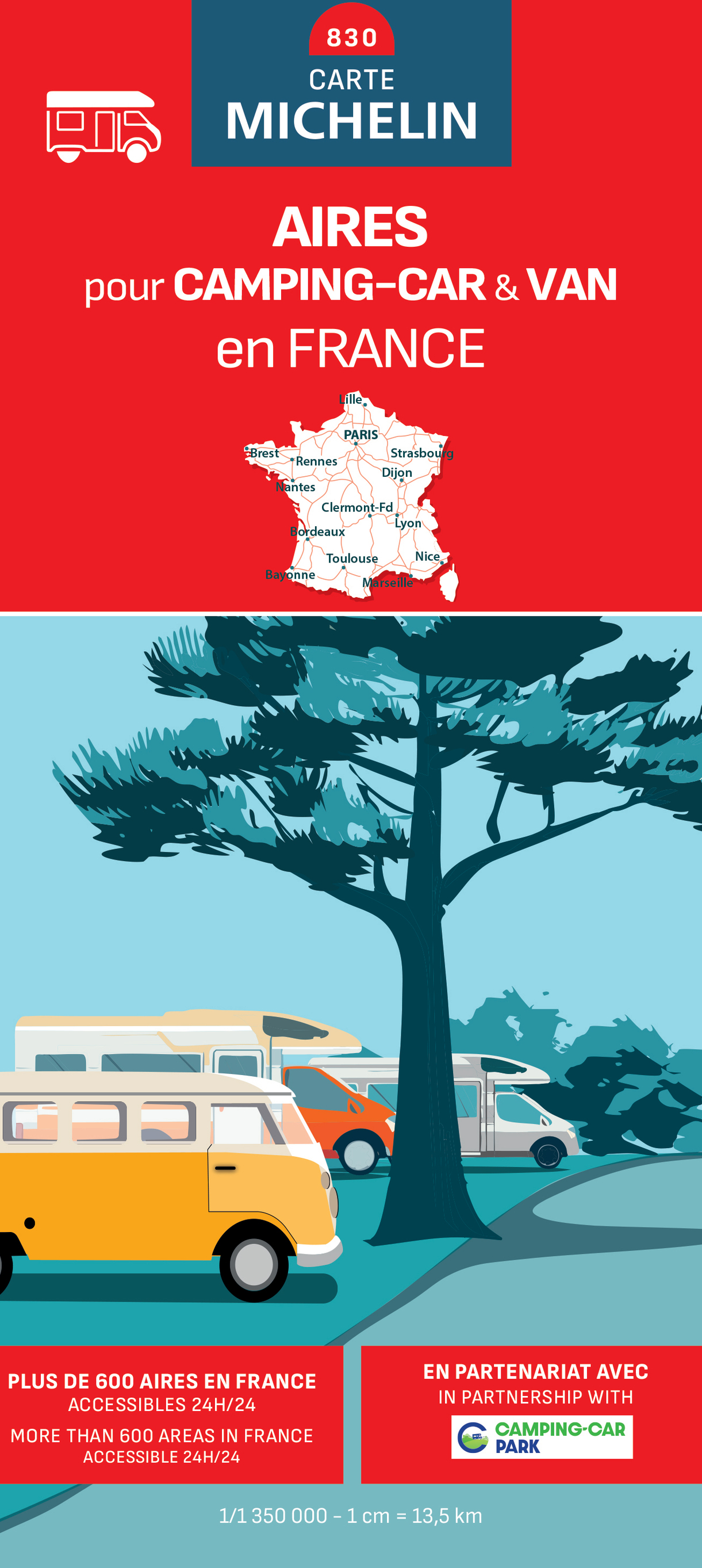 Carte Nationale Aires pour Camping-car & Van en France
