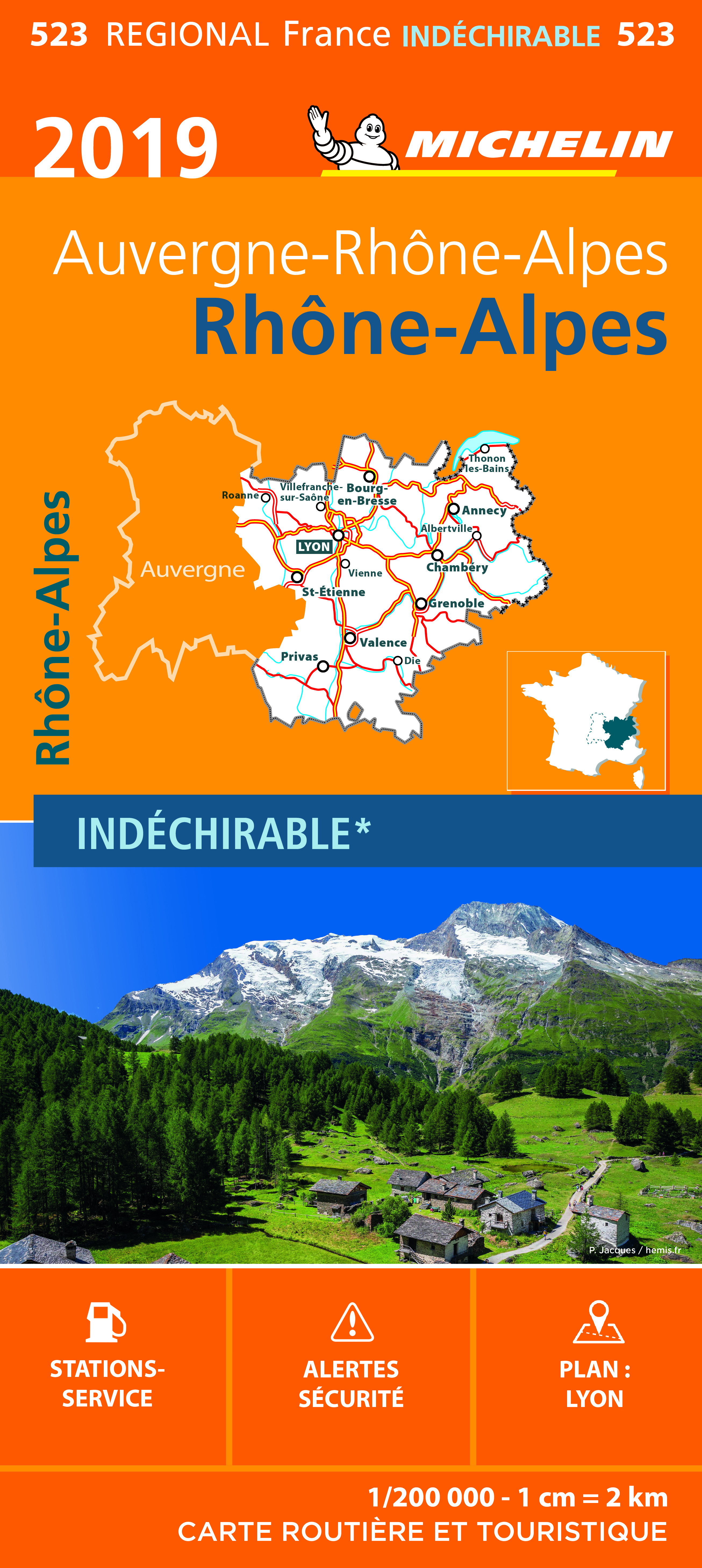 Carte Régionale Rhône-Alpes 2019