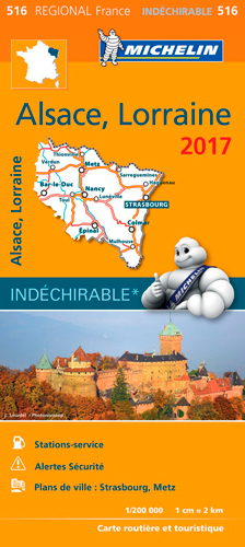 CARTE REGIONALE 516 ALSACE, LORRAINE 2017