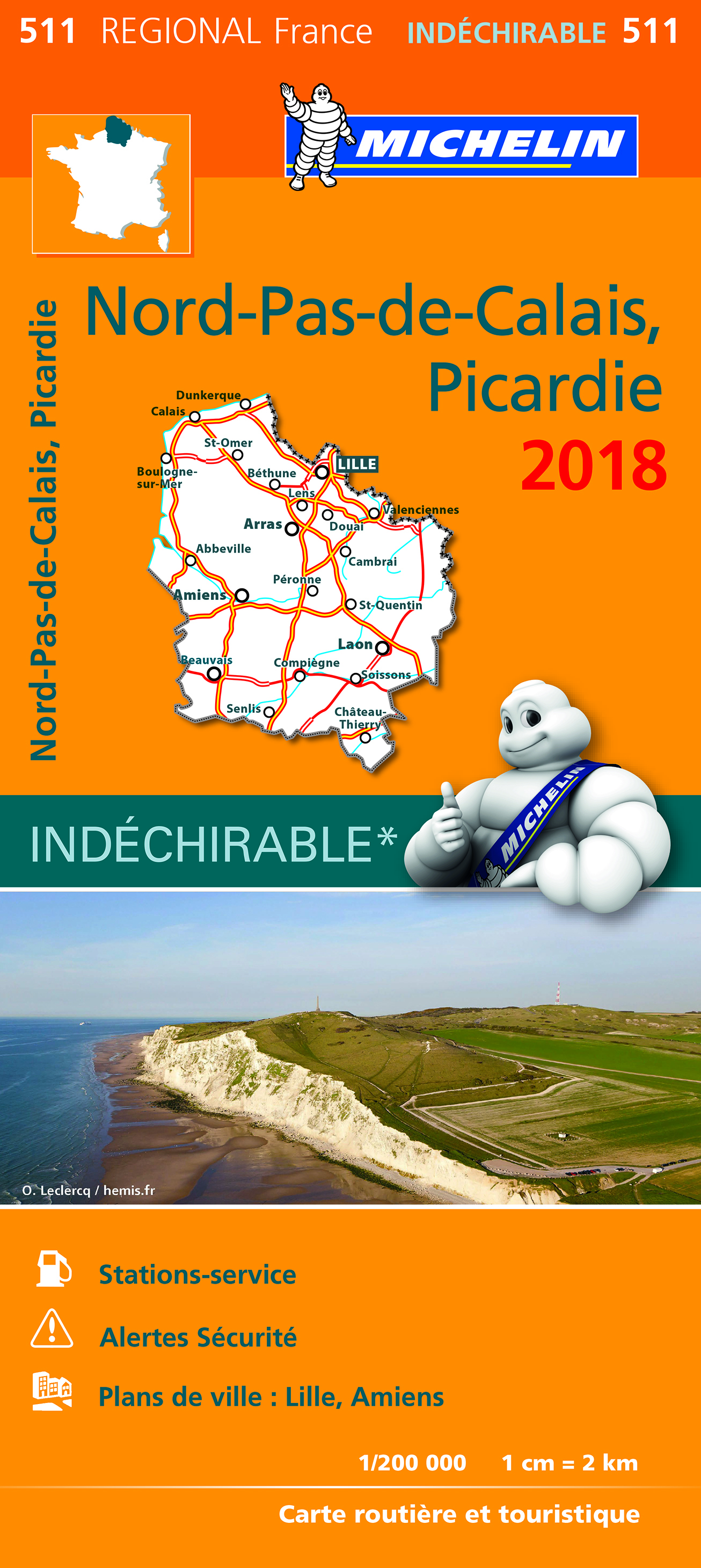 CARTE REGIONALE 511 NORD-PAS-DE-CALAIS, PICARDIE 2018