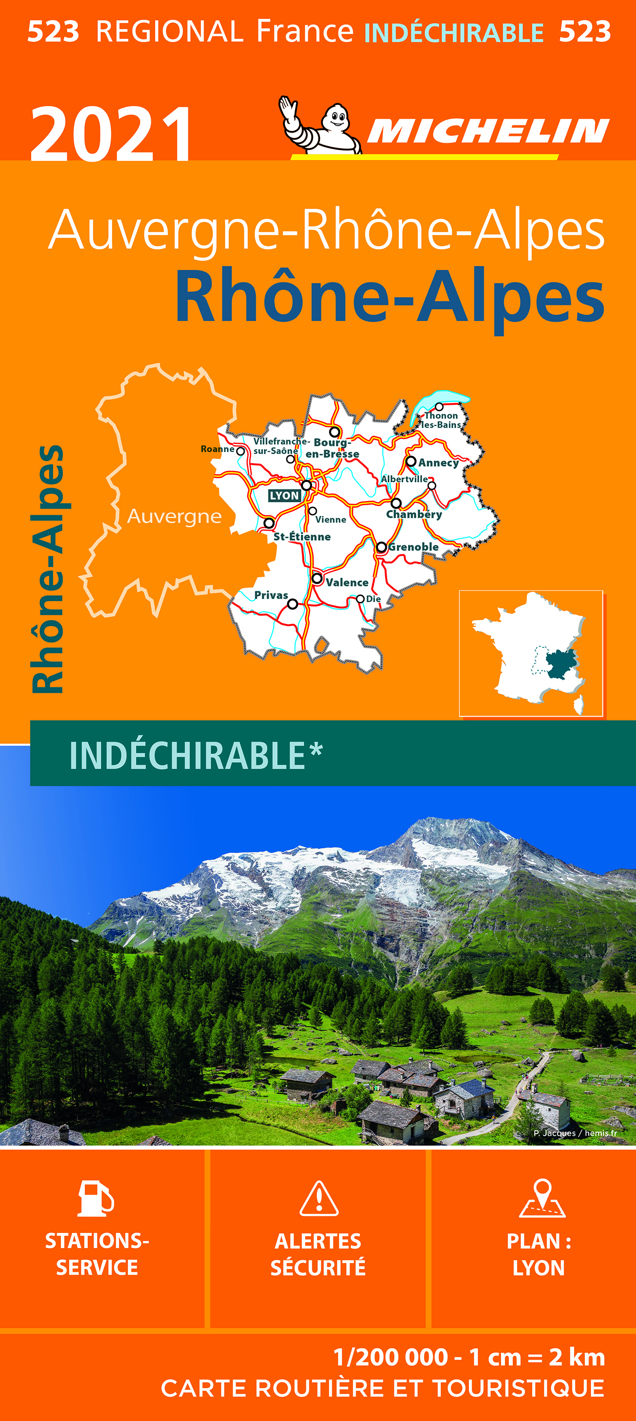 Carte Régionale Rhône-Alpes 2021