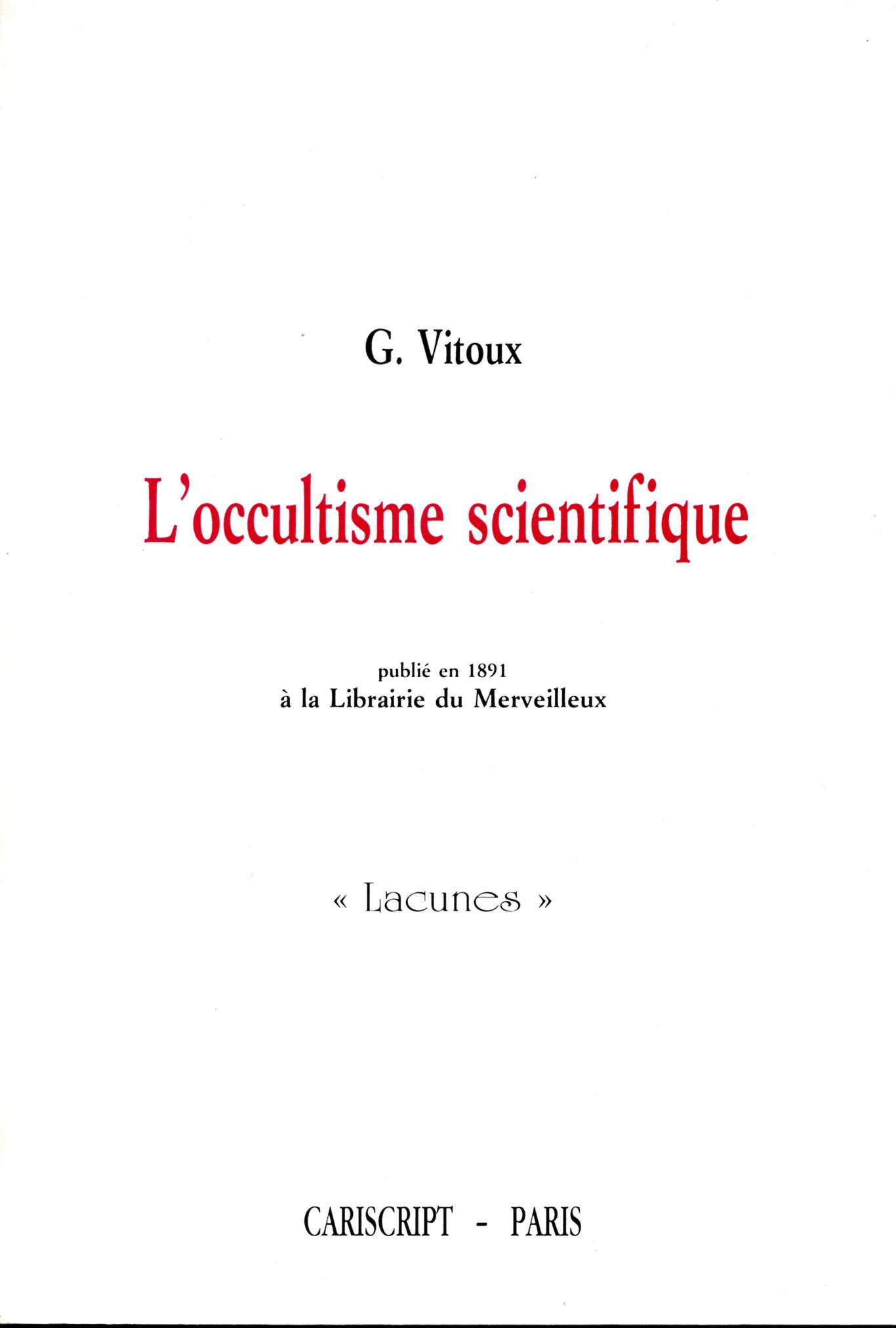 L’Occultisme scientifique