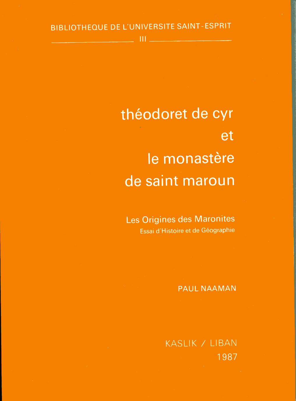 Théodoret de Cyr et le monastère de Saint Maroun