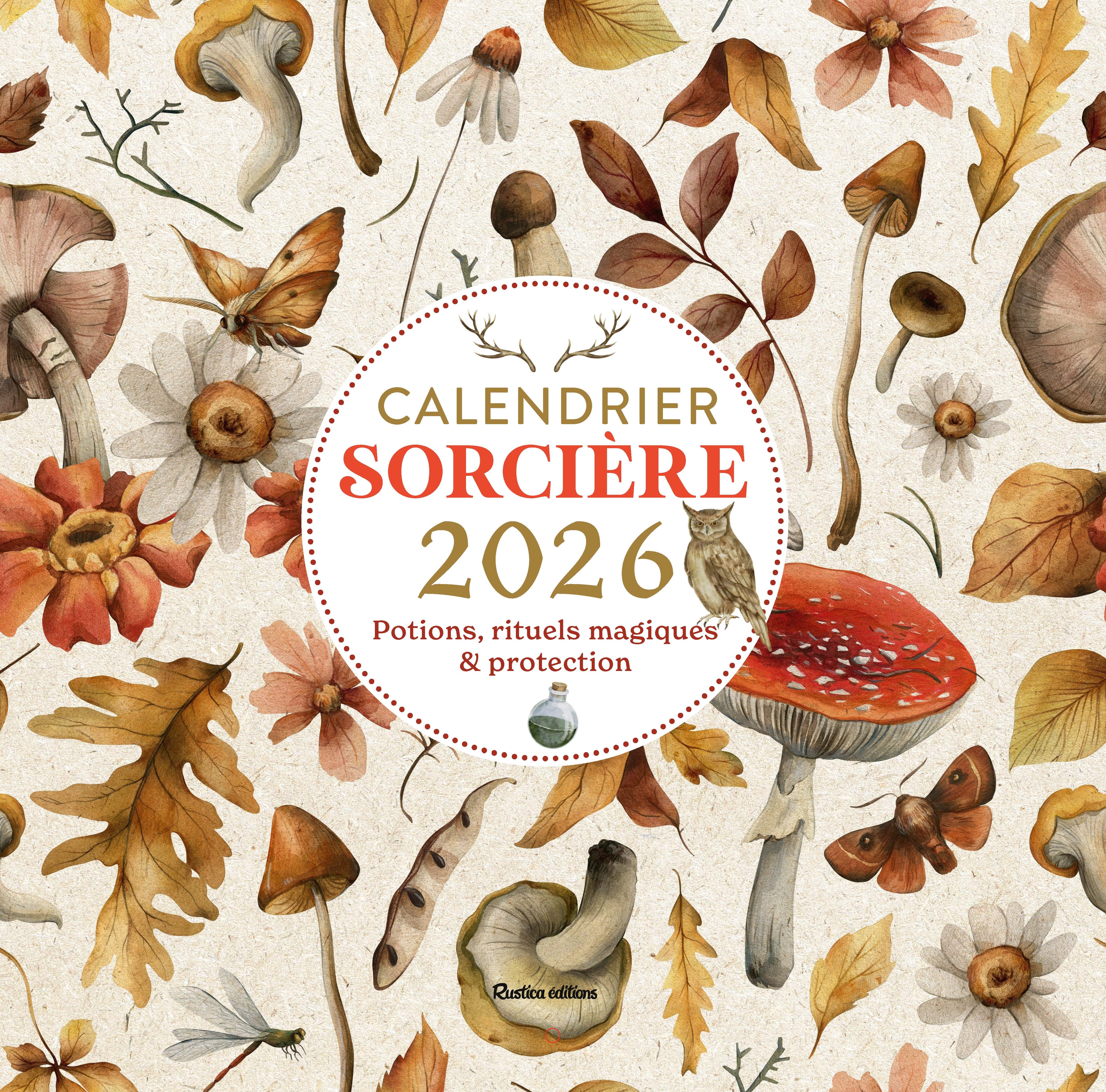Calendrier mural sorcière 2026