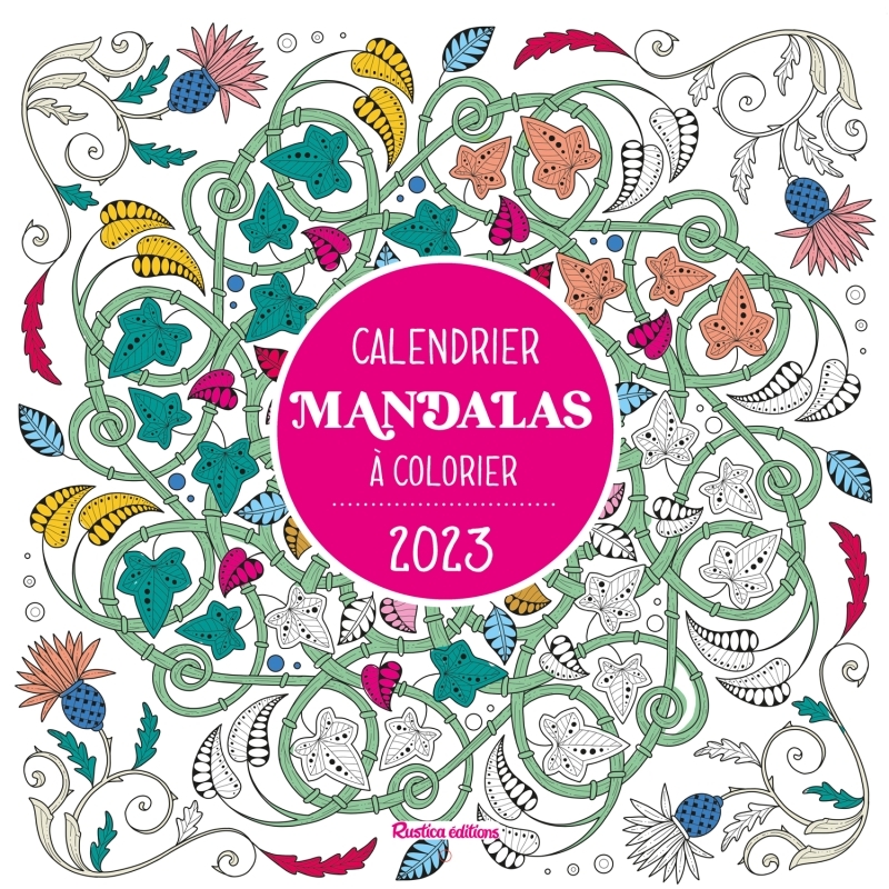 Calendrier mandalas à colorier 2023