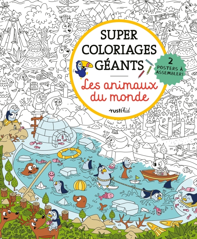 Super coloriages géants Les animaux du monde