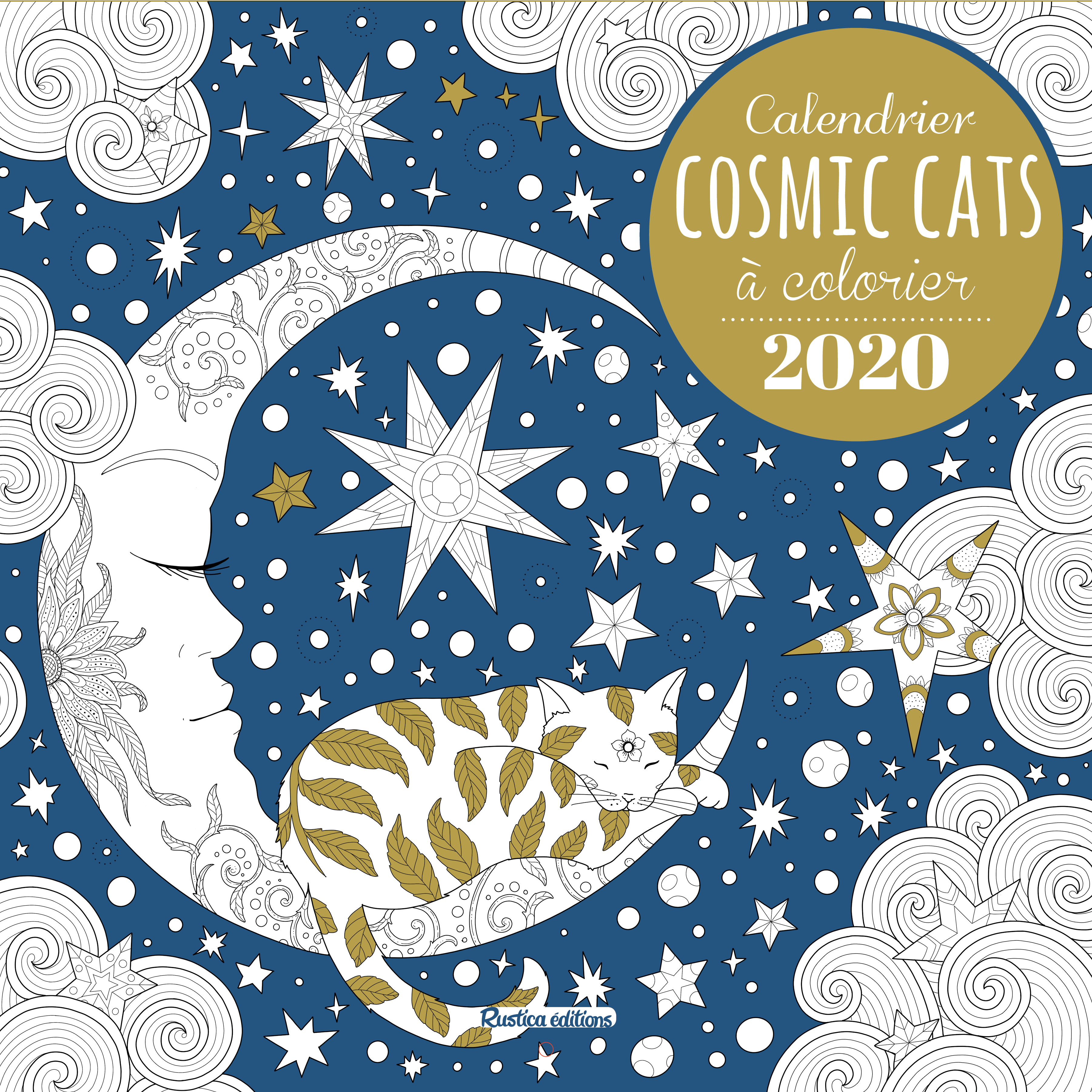 Calendrier Cosmic Cats à colorier 2020