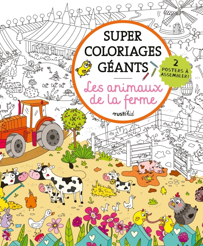 Super coloriages géants Les animaux de la ferme