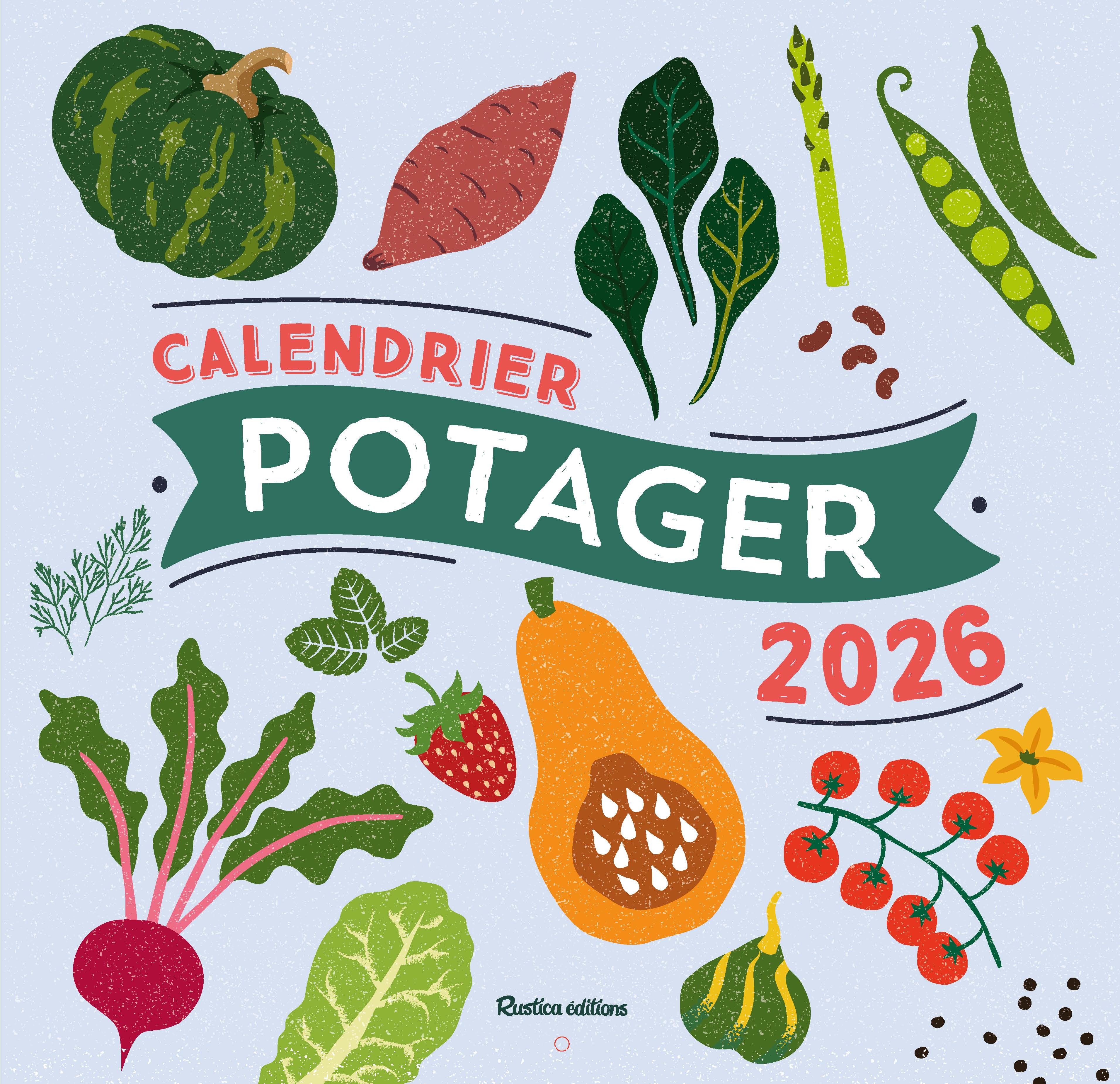 Calendrier mural potager 2026