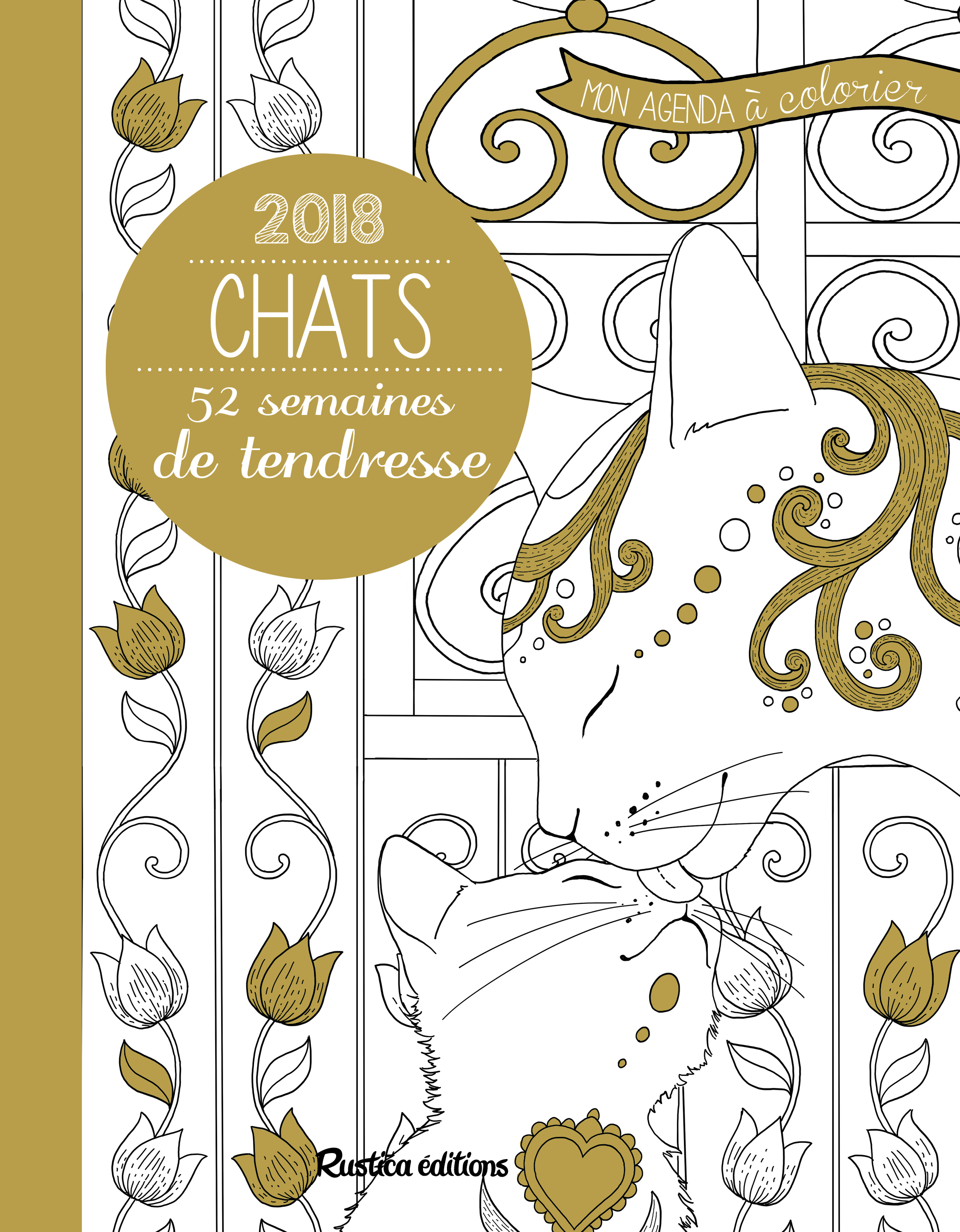 Mon agenda à colorier 2018. Chats, 52 semaines de tendresse